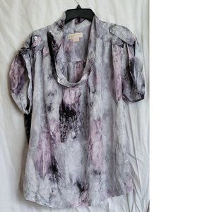 Michael Michael Kors Silk Tie Dye Blouse